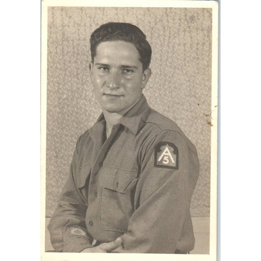 Vintage Postcard RPPC WWII Soldier Army North (5th Army) Class A EA3