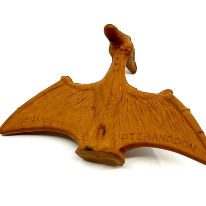 Diener Monster Vintage Rubber Toy Brown Pteranodon Dinosaur 2.5” SC4