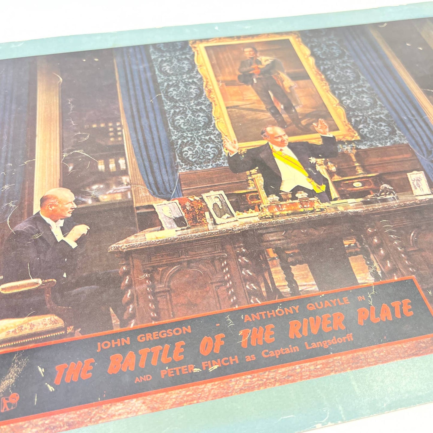 1957 The Battle of The River Plate Peter Finch John Gregson UK Lobby Card 3 FL4