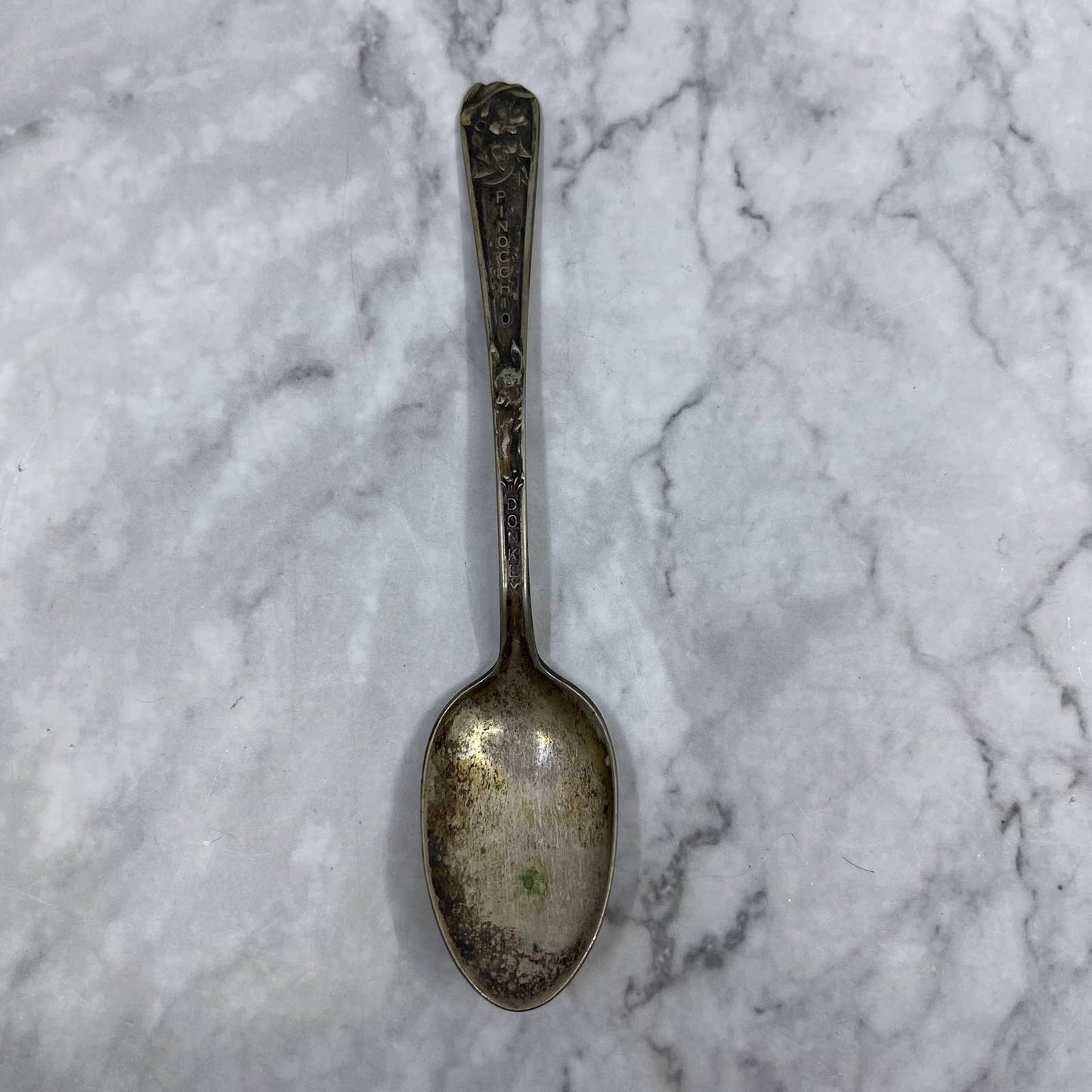 Vintage Pinocchio & Donkey Disney Character Duchess Silver Plate Spoon SE7