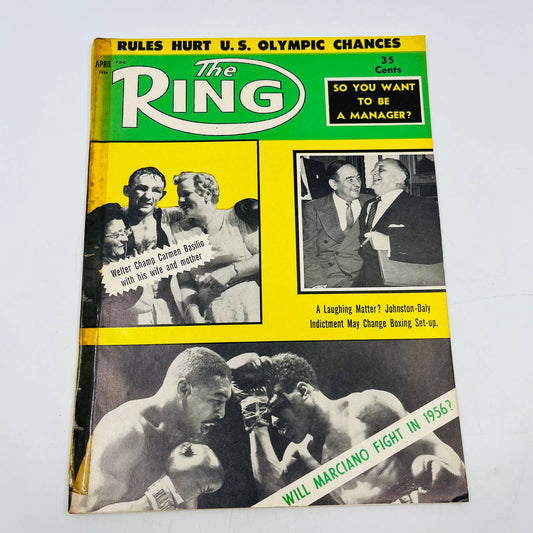 1956 Apr - The Ring Boxing Magazine – Rocky Marciano Carmen Basilio TA5