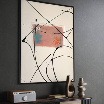 Original Framed Mixed Media Abstract Art Painting 16x20 “I Alone” With COA