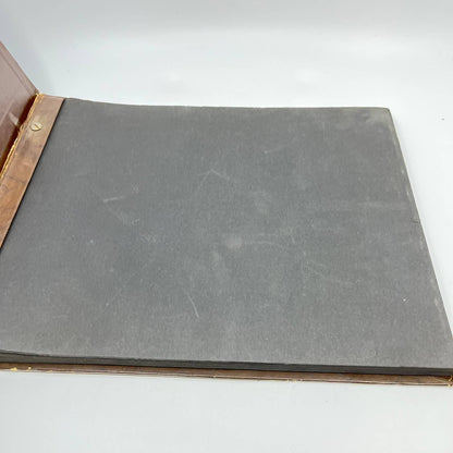 Antique Unused Leather Bound Photo Album Scrapbook 10 x 13 TE4