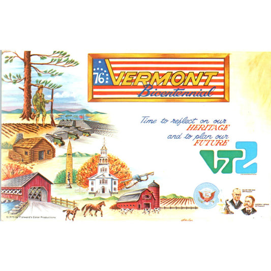 Vermont Bicentennial 1975 - Original Postcard TJ7-RP3