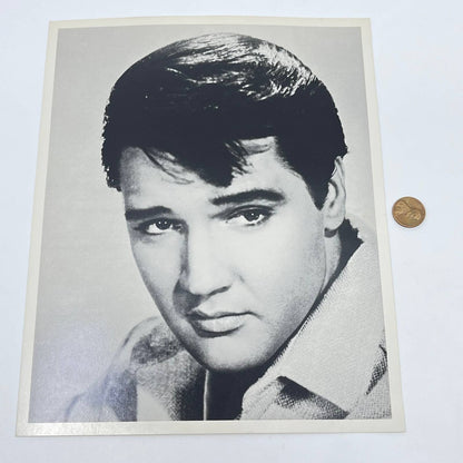 Vintage Elvis Presley Head Shot Portrait Black & White 8x10 AB4-3