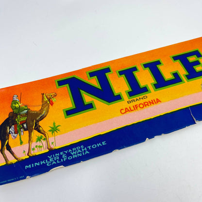 1940s Nile Brand Fruit Label Erickson Bros Minkler CA Egyptian Sphinx CA FL3