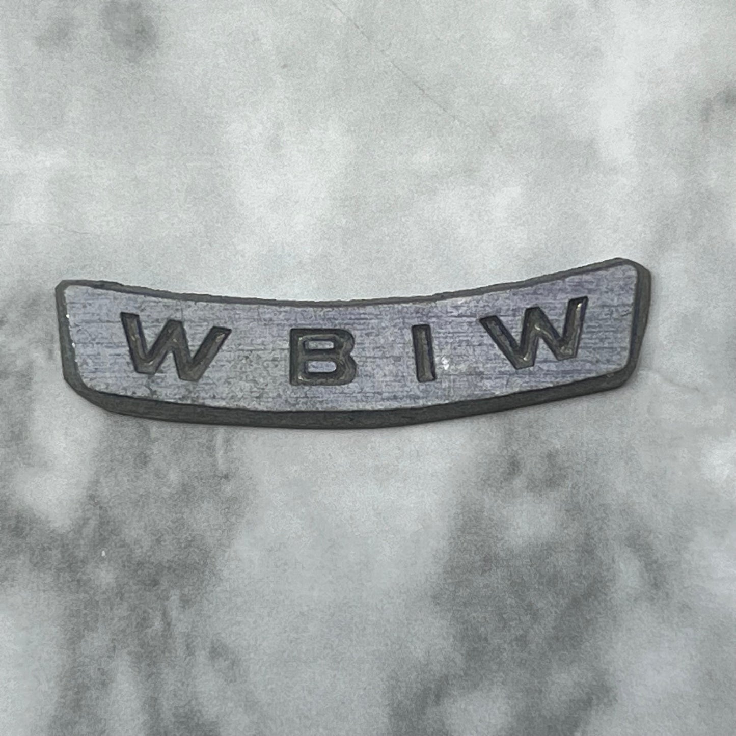 Vintage Letterpress Printers Block Plate TV Radio Call Letters WBIW SE842