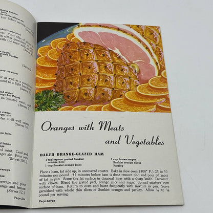 Vintage Recipes Cookbook Sunkist Orange California Fruit 1940 RARE Cook Book TG6