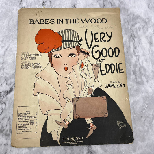 Babes in the Wood Very Good Eddie Jerome Kern 1915 Sheet Music TK2-SM3