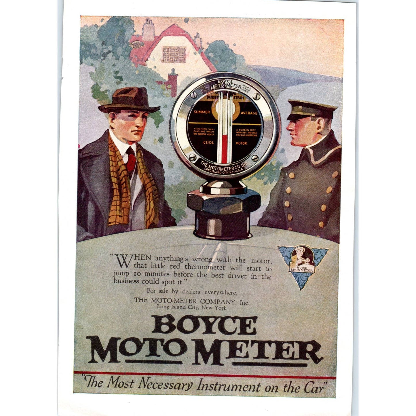 Boyce Moto-Meter Company Long Island NY - 1921 Original Ad TJ7-L