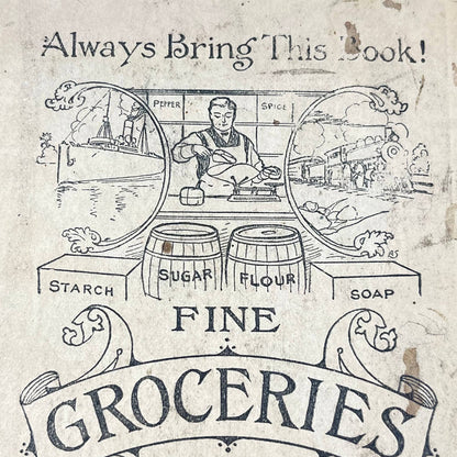 1910s Advertising Notepad Fine Groceries General Store Scene Flour Tea TE1