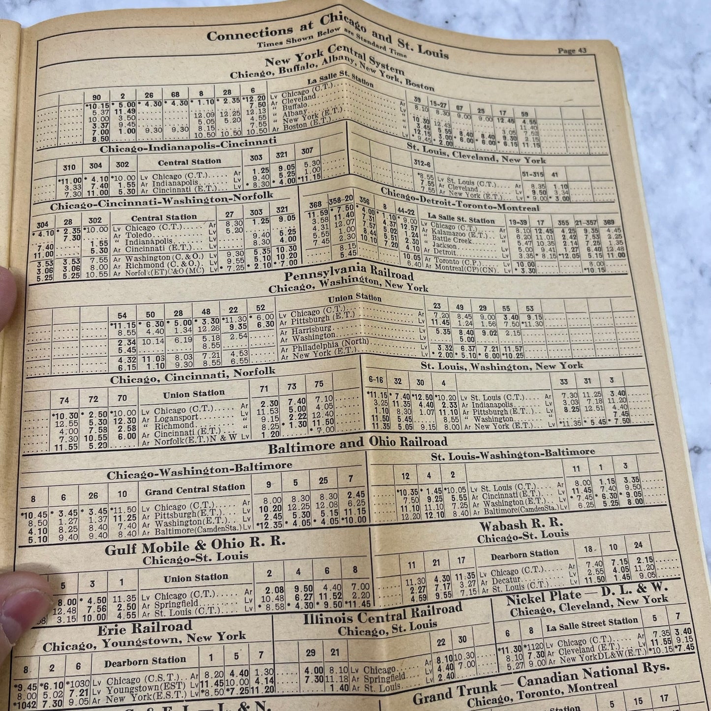 1959 January 11 Union Pacific Railroad Timetables  L1-4
