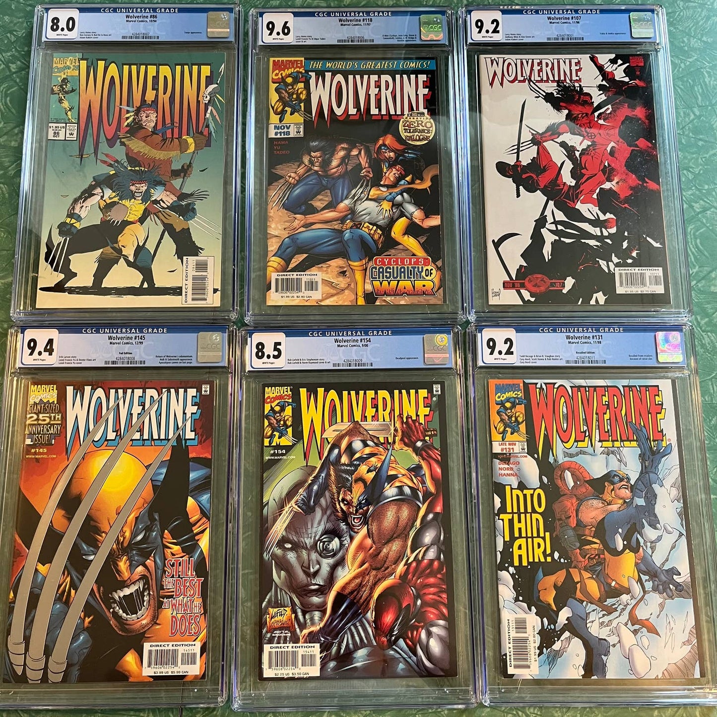 Huge Wolverine Collection Short Box Lot of Comic Books & 12 CGC Slabs