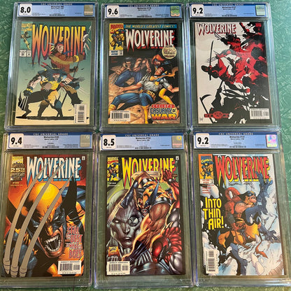 Huge Wolverine Collection Short Box Lot of Comic Books & 12 CGC Slabs