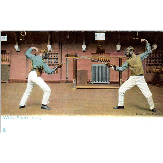 Fencing at West Point c1910 Raphael Tuck Original Postcard TK1-24