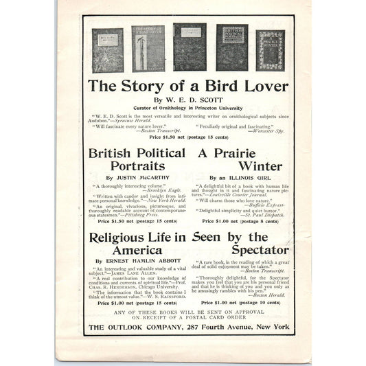 The Outlook Company Contemporary Book Spotlight - 1903 Original Ad TJ7-L