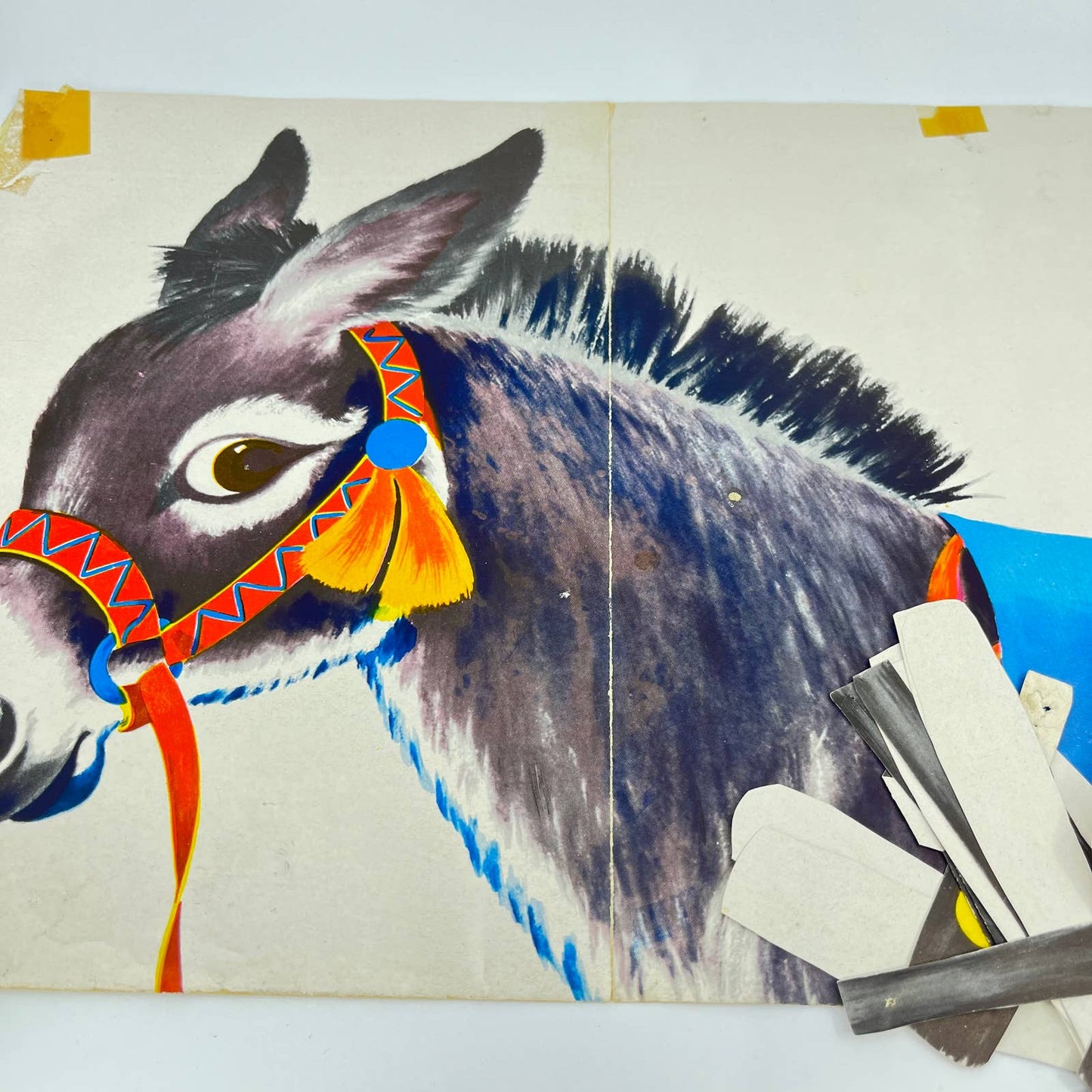 1950 Vintage Party Game - Pin The Tail On The Donkey TE1