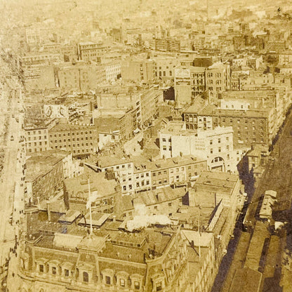 1897 Stereoview Card Birdseye View of New York from World Building