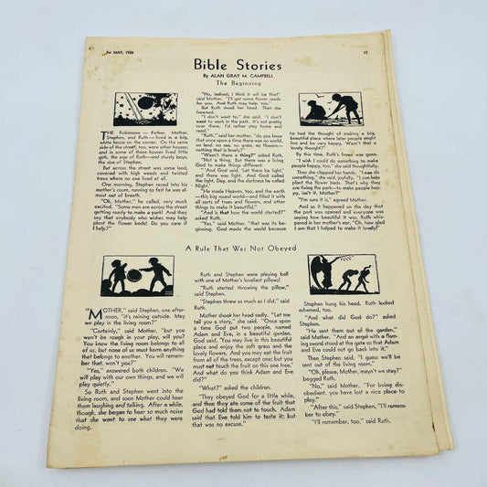 1936 Bible Stories and Children’s Activity Book Packet BA4