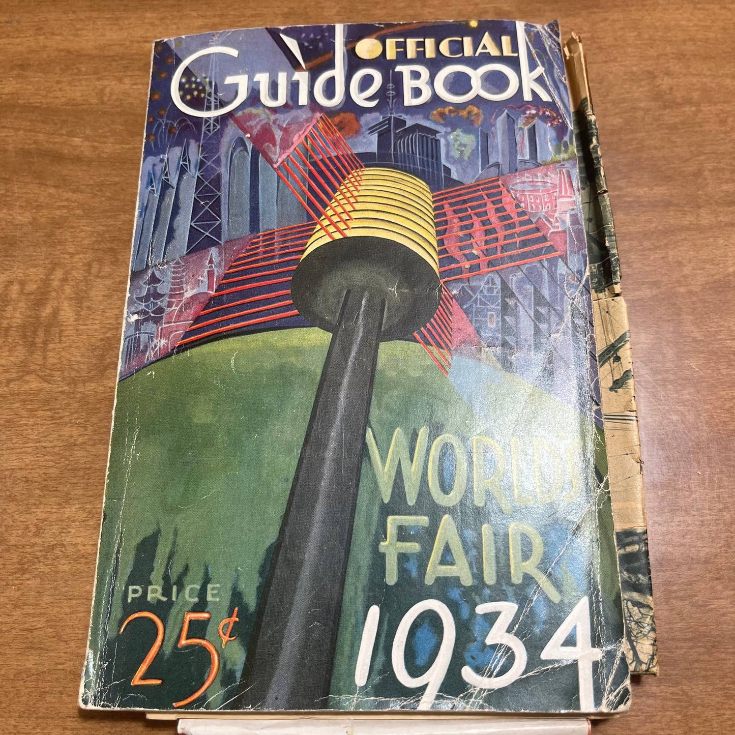 LOADED 1934 World's Fair Guidebook Full of Brochures & Ephemera Chicago, IL A6