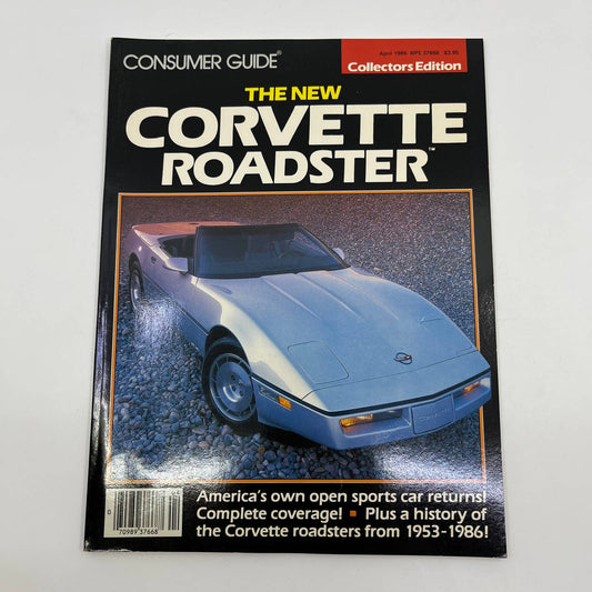 1986 Consumer Guide Magazine The New Corvette Roadster Collector's Edition TG1