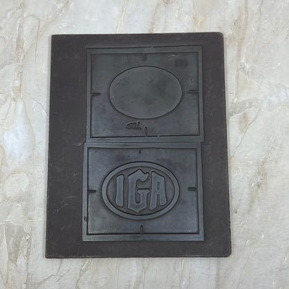 Vintage Newspaper Ad Printing Plate & Flong Set IGA Grocery Stores Logo TC9-5