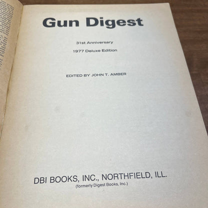 1977 Gun Digest Book Special Deluxe Edition John T. Amber TH4