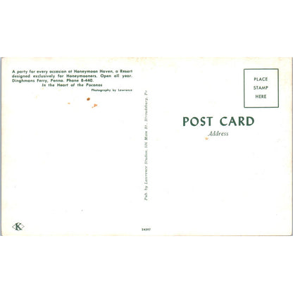 Vintage Postcard Straw Hats Honeymoon Haven Dingmans Ferry PA TD8-P2