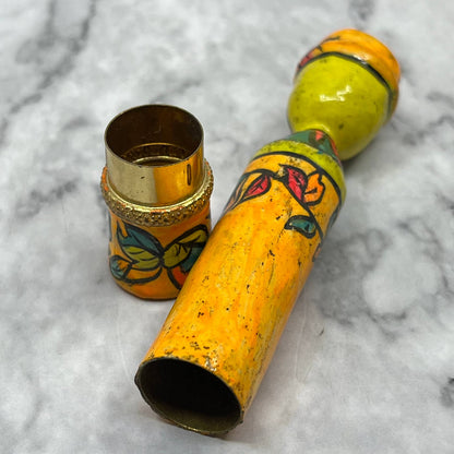1960's Abelardo Ruiz Papier Mache Mexican Folk Art Lipstick Holder 4" TJ9