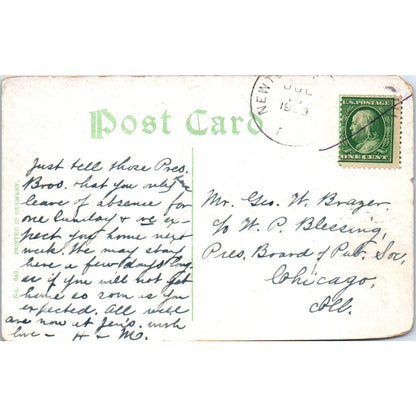 1909 Postcard From the Bridge to Picnic Grounds Willow Park Philadelphia A TD8-P2