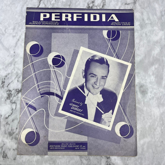 1941 Vintage Perfidia Sheet Music Alberto Dominguez Jimmy Dorsey V41-2