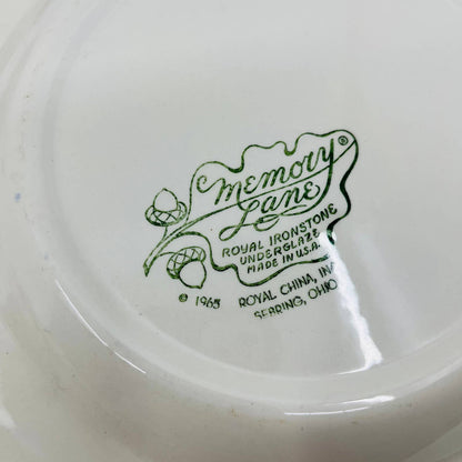 1960s Memory Lane Royal Ironstone Dinner Plate Dog & Oxen Scene 10” Set of 4 TD1