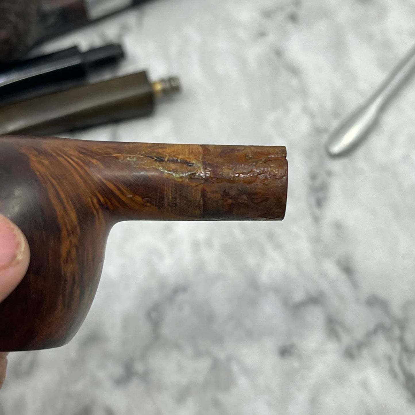 Vintage Tobacco Smoking Estate Pipe and Accessories Lot TJ9-4