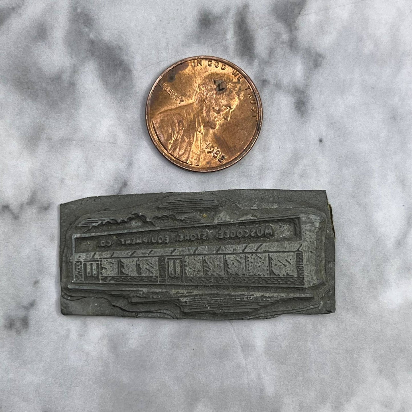 Vintage Letterpress Printers Block Plate Muscogee Store Equipment Co TJ57