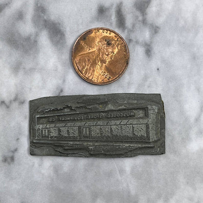 Vintage Letterpress Printers Block Plate Muscogee Store Equipment Co TJ57