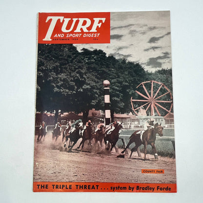1950 Sept Turf and Sport Magazine Horse Racing The Triple Threat TG6