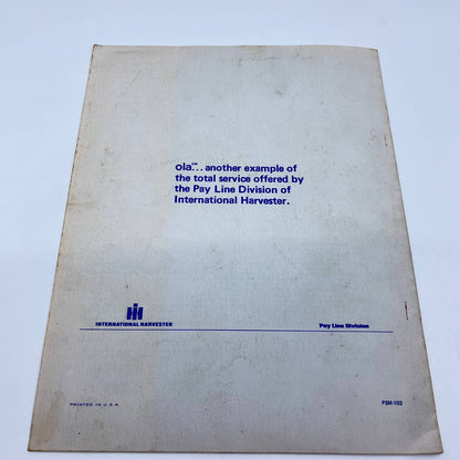 1969 International Harvester Oil Laboratory Analysis OLA Instruction Manual TF8