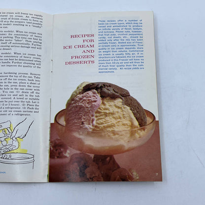 1969 Old Fashioned Ice Cream Recipe Book Pamphlet Sears Roebuck Co. Vintage TG6