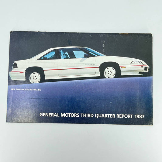 1987 GM General Motors Third Quarter Report Booklet Brochure TD8