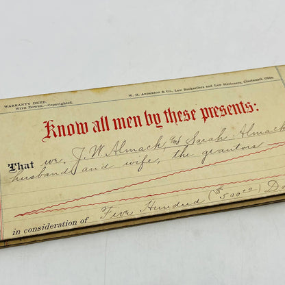 1900 Mortgage Deed JS Nelson Newcastle Ohio C12