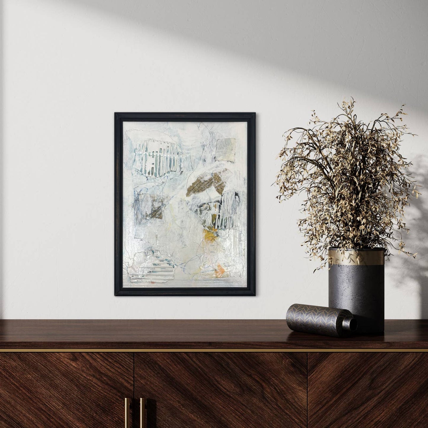 Original Framed Mixed Media Abstract Art Painting 10x13 “Rusk" With COA TK1