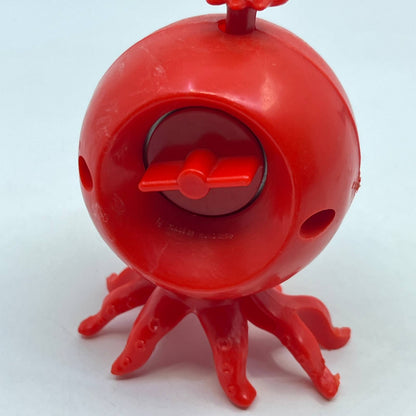 1980s Wind Up Red Octopus & Baby Walker Toy Tested WORKS 4" TH7
