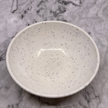 MCM Imperial Ware Speckled Confetti White Ice Cream Bowl Melmac Malamine TA3-1