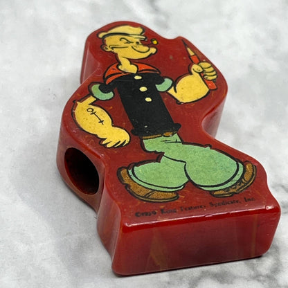 Vintage RED Bakelite Popeye Pencil Sharpener, King Features Syndicate Inc SE7