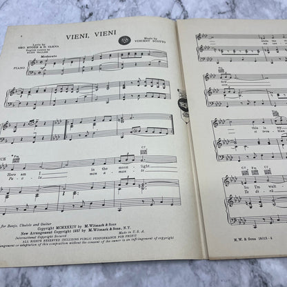 1937 Vintage Vieni Vieni Sheet Music Rudy Vallee Vincent Scotto V41-3
