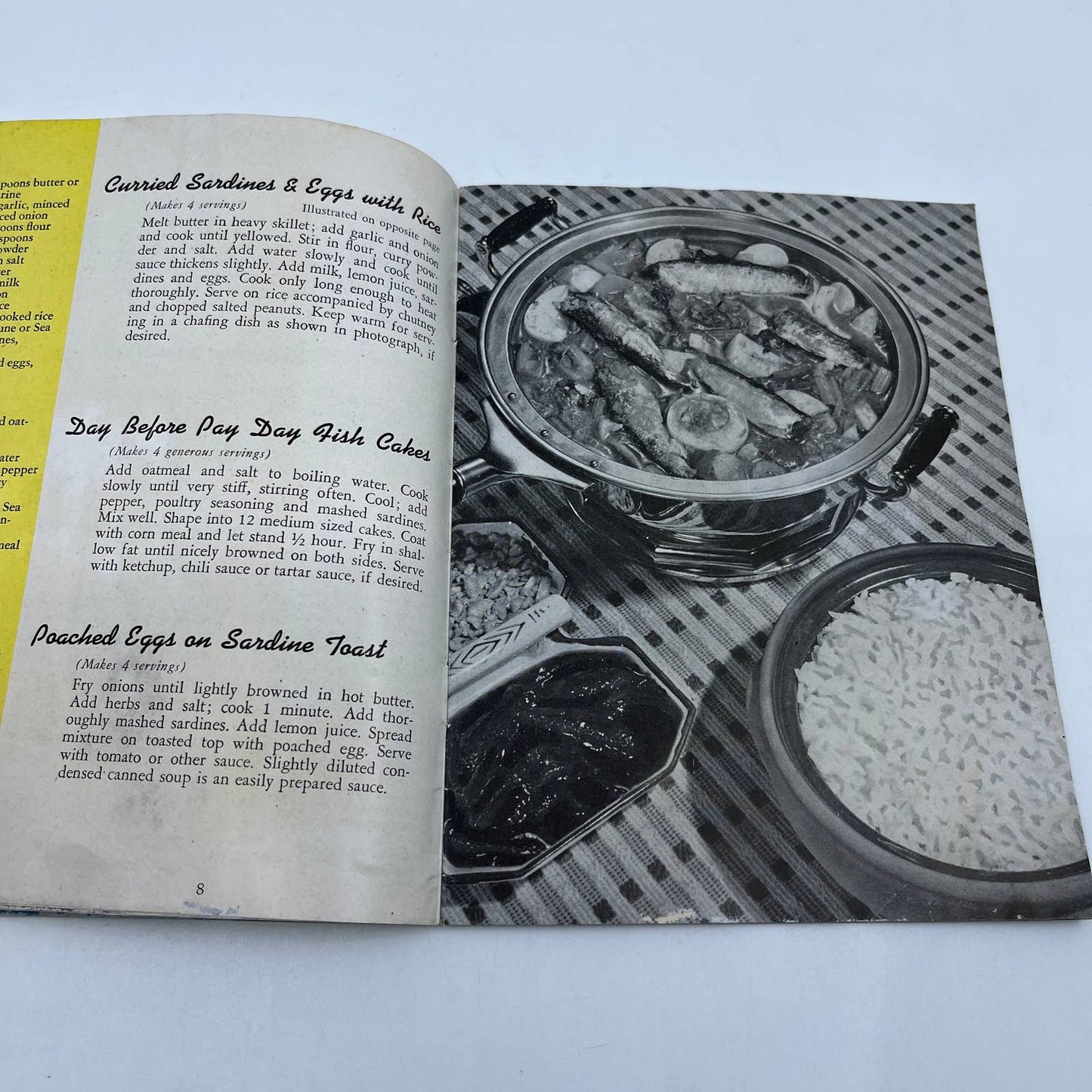 Rare 1950 Mini-Cookbook 58 Ways to Serve Sardines Seaboard Packing Co Maine TG6