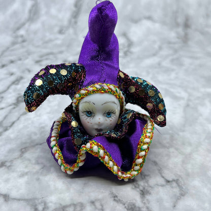 Vintage New Orleans Mardi Gras Purple Jester Head SF1