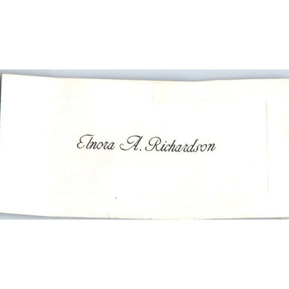 c1930 Calling Card - Elnora A. Richardson EA3