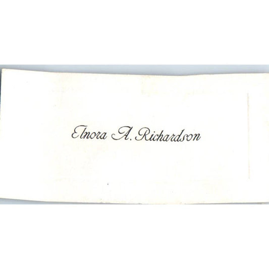 c1930 Calling Card - Elnora A. Richardson EA3