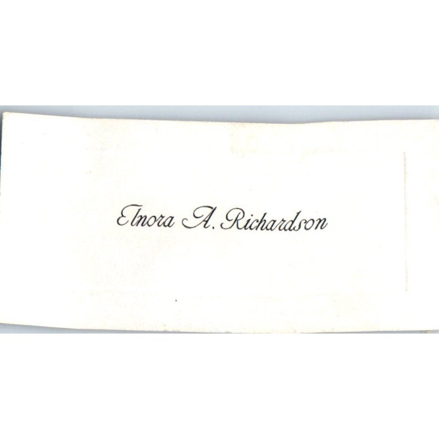 c1930 Calling Card - Elnora A. Richardson AK3-S36